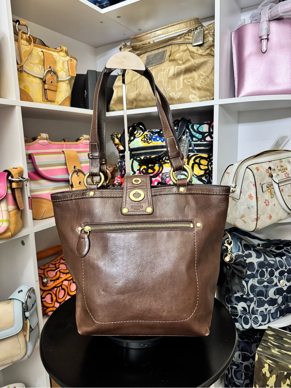 Coach Lily Legacy Turnlock Shoulder Bag - Picture 5 of 10